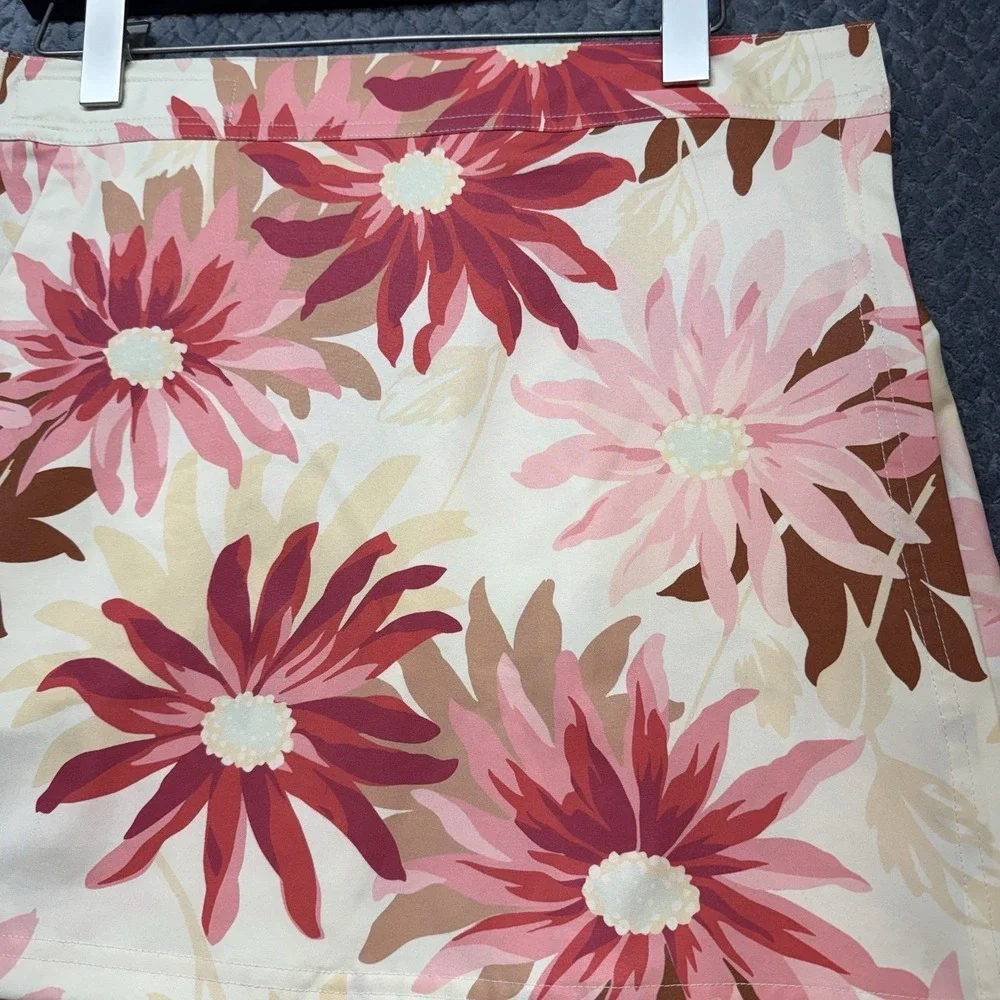 RipSkirt Hawaii Wrap Skirt Women's M Cream Floral Pockets Adjustable Beach Swim - Picture 7 of 12